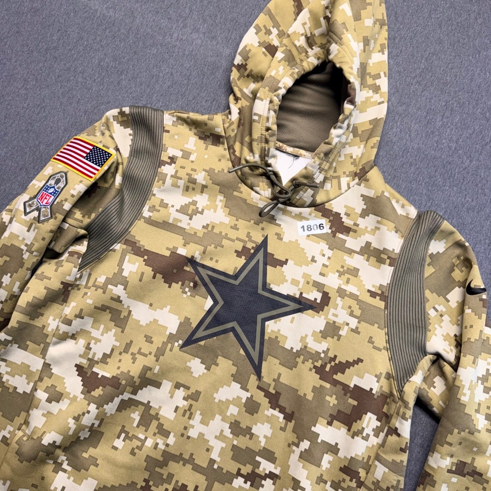 Nike Dallas Cowboys Salute to Service Digital Camo Hoodie Mens Large Star Logo